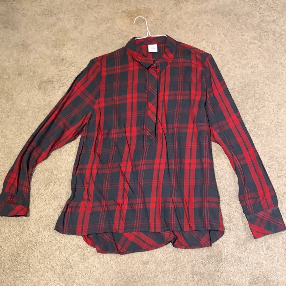 Cabi plaid blouse